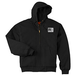 CORNERSTONE MEN'S DUCK CLOTH HOODED WORK JACKET