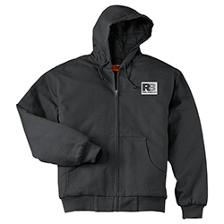 CORNERSTONE MEN'S DUCK CLOTH HOODED WORK JACKET