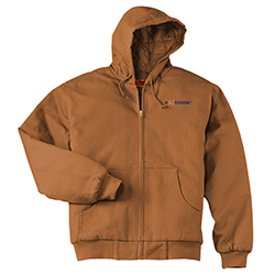 CORNERSTONE MEN'S DUCK CLOTH HOODED WORK JACKET